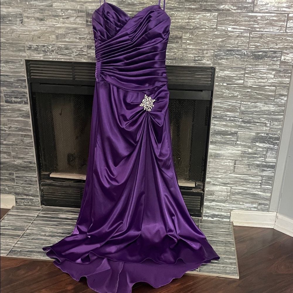 Cinderella Deep Purple Prom Dress